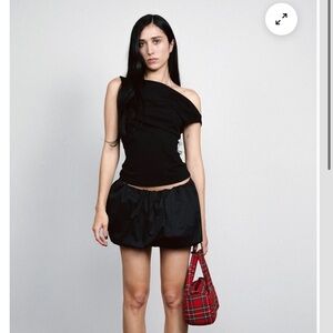 Miaou Black Bubble Mini Skirt - Grace Skort